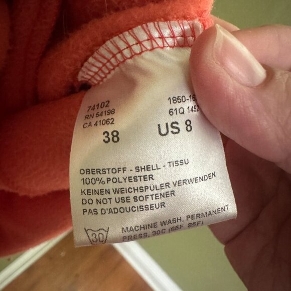 Bogner Fleece Jacket Size 8 Womens Full Zip Signature‎ B Pockets Gorpcore Orange - Picture 9 of 9